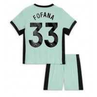 Otroški Nogometni dresi Chelsea Wesley Fofana #33 Tretji 2023-24 Kratek Rokav (+ Kratke hlače)